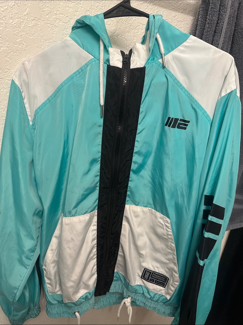 UFC Teal White Black Windbreaker Jacket